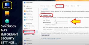synology nas security settings tip