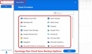 Synology nas cloud sync backup option